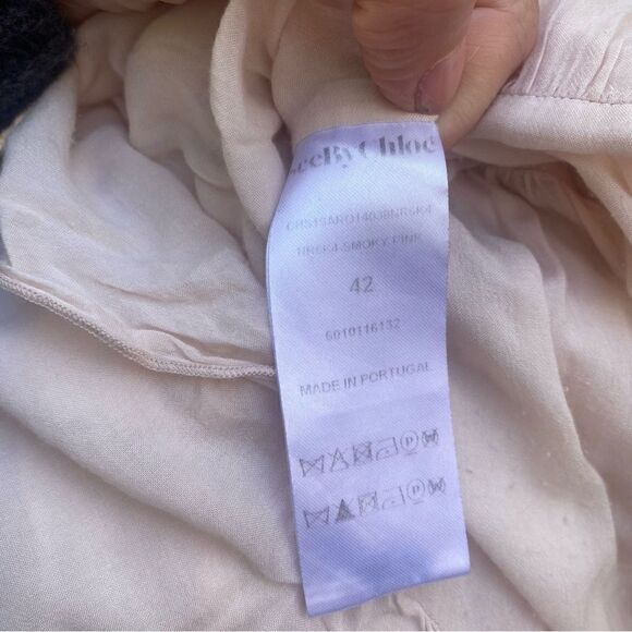 See by Chloé Mock Neck Long Dress in soft pink - Picture 15 of 15